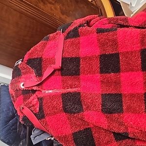 Plaid fliffy sweater